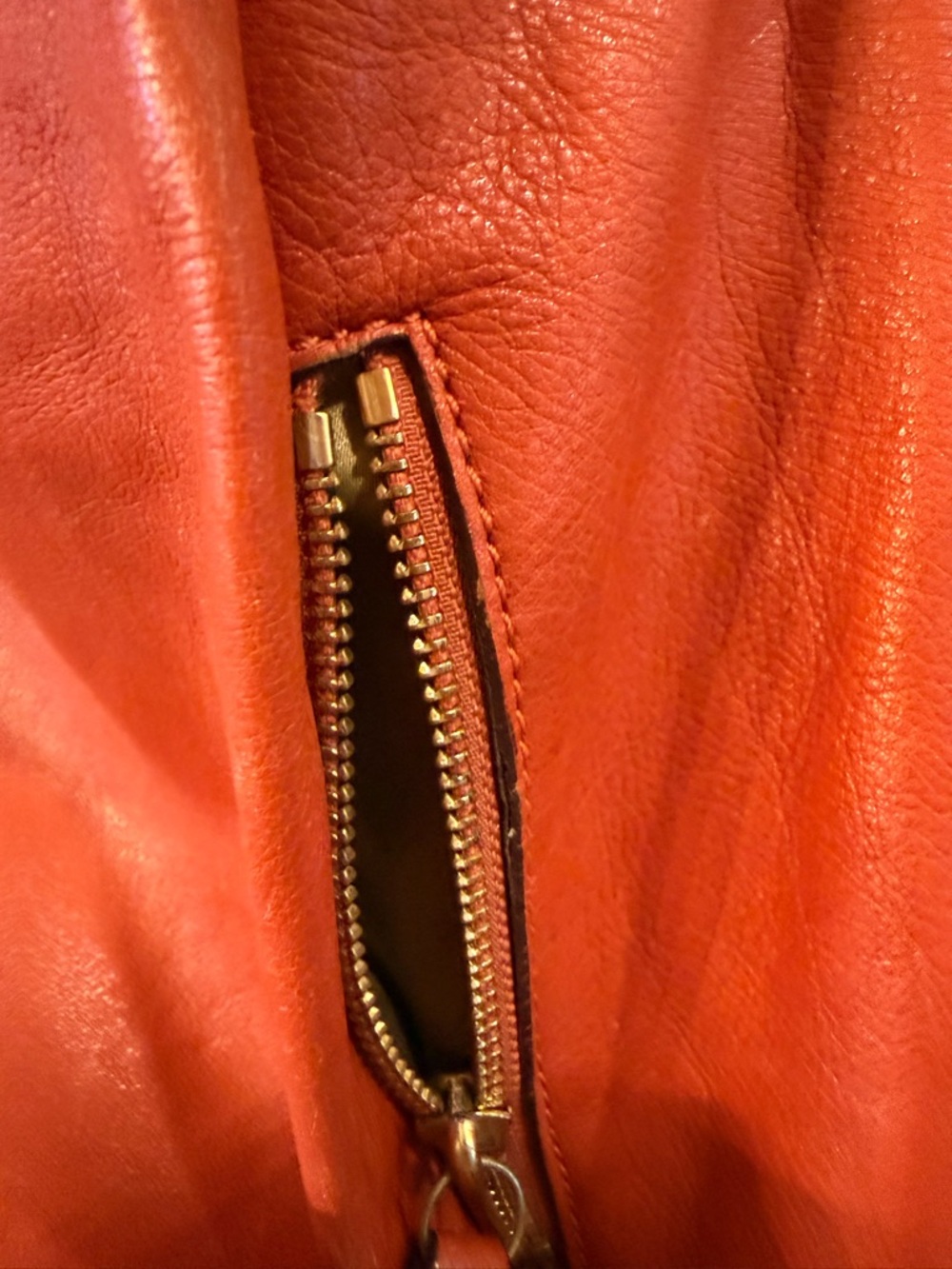 Coach Pebbled Leather Hobo Bag in Orange - Picture 3 of 11